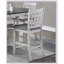 Antique White Finish Wood Framed Counter Height Chair Set, Upholstered Seat for Comfort and Elegance in Dining Rooms