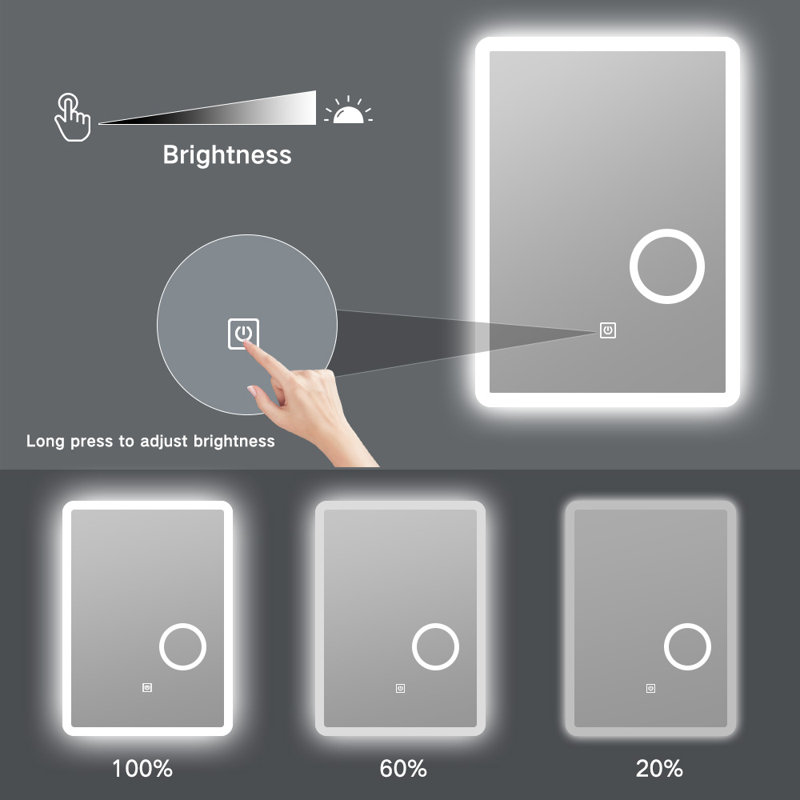 Miroir lumineux de maquillage / rasage