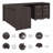 Office 500 Collection 4 Piece 60W L-Shape Computer Desk Office Set-83617966
