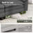 124" Modular Sectional Sofa, Oversized U Shaped Couches With Ottomans, 5-seater Deep Seat Sofa With Throw Pillow-1105150965