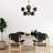 6 - Light Dimmable Sphere Chandelier-465815475-465815477