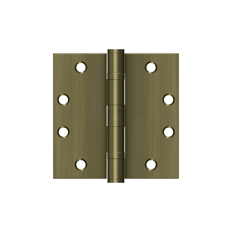 102'' x 102'' Steel Butt Bearing Hinge, Antique Brass