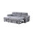 96.5" Fabric Reversible Sleeper Sectional Sofa Chaise-953297559-953297558