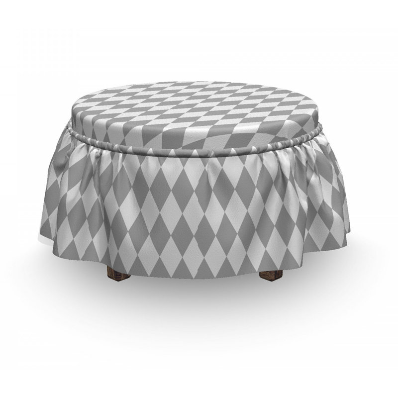 Housse pour repose-pieds harlequin diamants