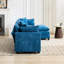 Canapé d'angle moderne Cloud 3 places, bleu, coussins d'assise double couche confortables en chenille respirante, idéal pour le salon, la chambre et l'appartement, design américain, assise mi-ferme, dossier rembourré, modulable