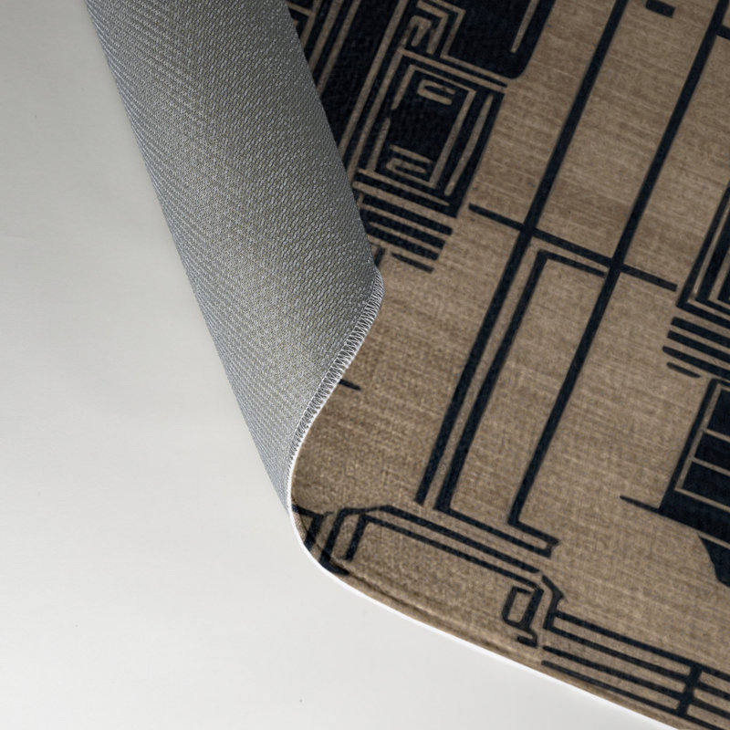 Tapis intérieur et extérieur ArtDeco, Rectangle 5 pi x 7 pi