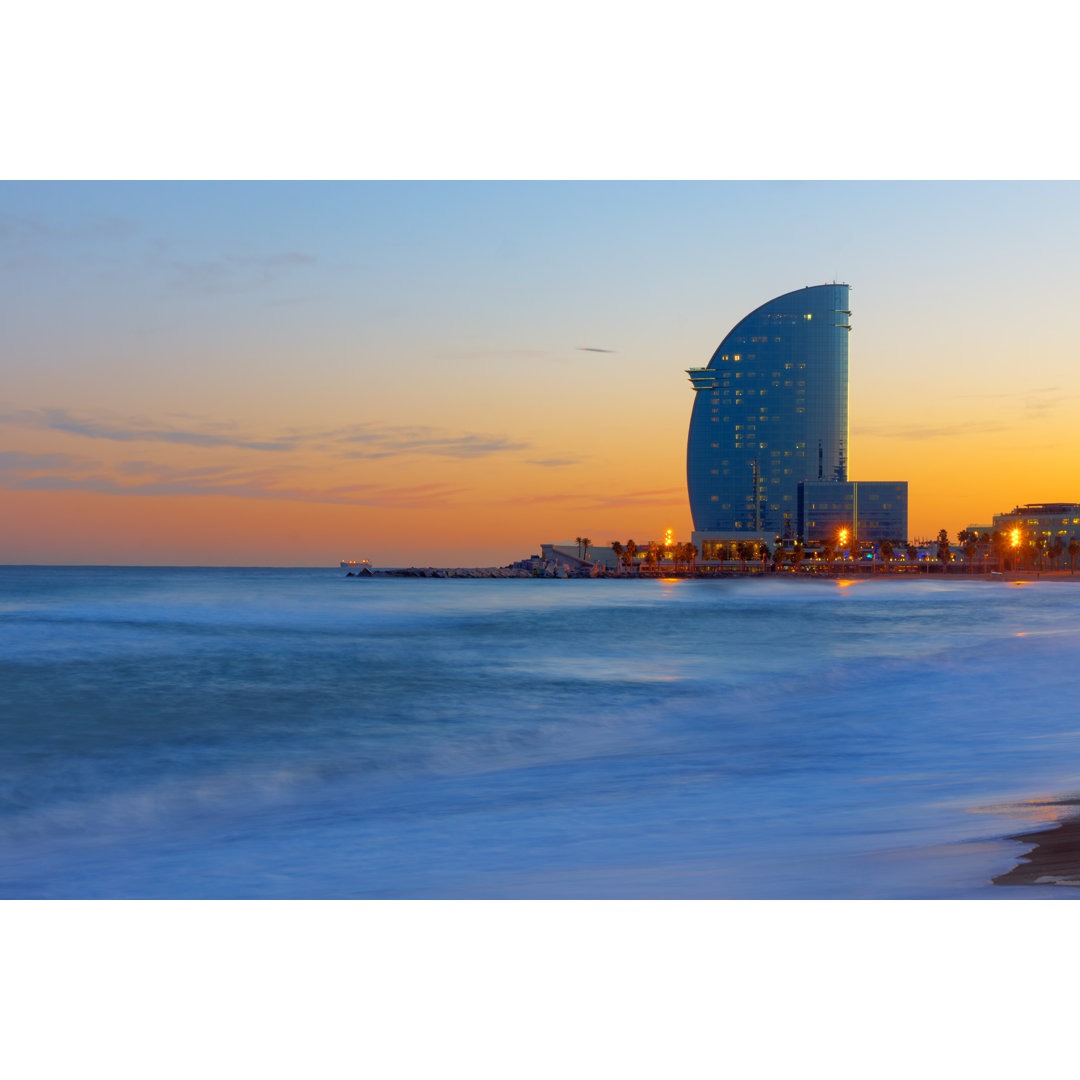 Strand bei Sonnenuntergang- Leinwandbild