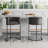 Cosmopolitan Mid-Century Modern Vegan Leather Upholstered Metal Counter Stool in Graphite-150971656-150751844