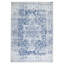 Tapis lavable à la machine avec envers antidérapant à motif floral moderne abstrait bleu marine et crème-1596412527