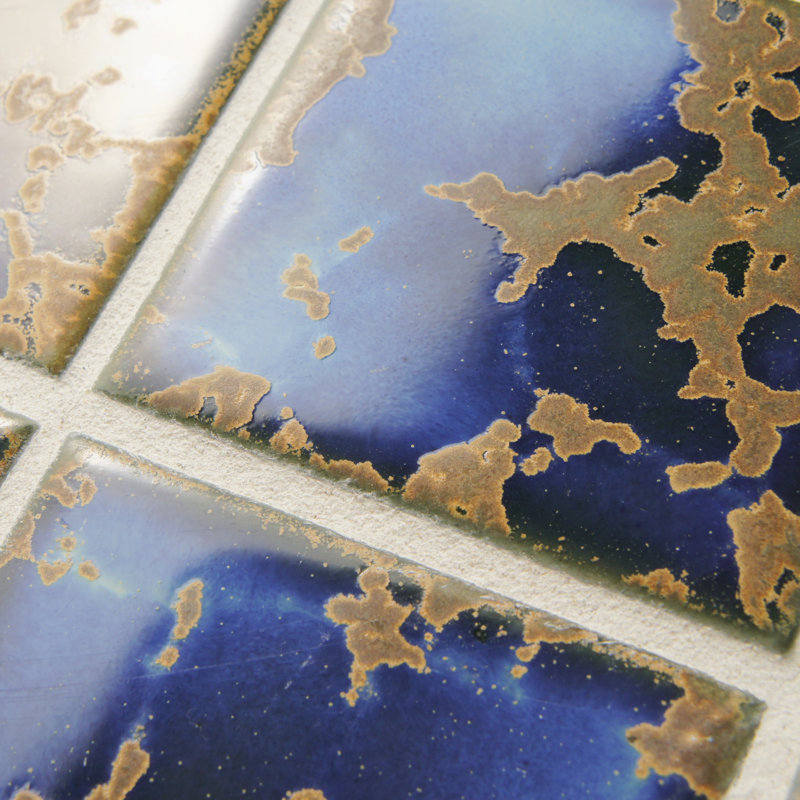 Channel Terra Azure Mega Square 12-1/4" x 12-1/4" Porcelain Mosaic Floor and Wall Tile