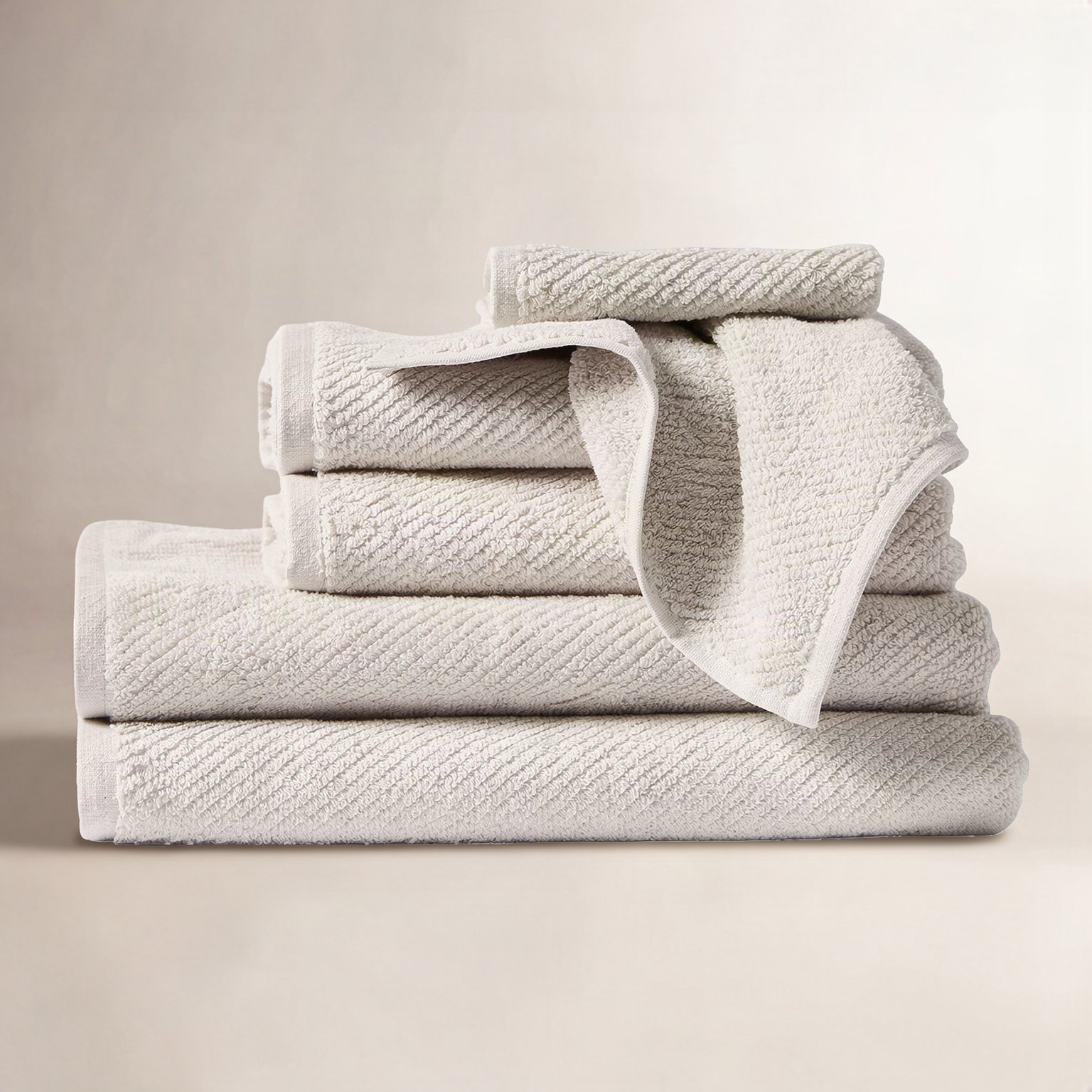 Air Weight Organic Cotton Towel Set, Fog