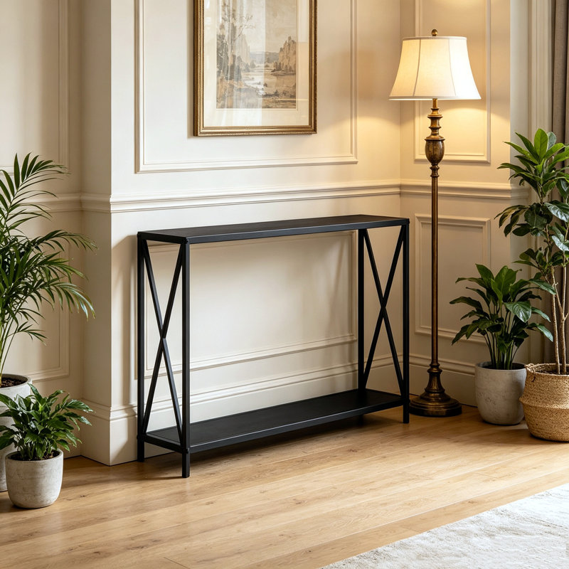 Console Germantown, Noir, H 29 po x l 43,3 po x P 9 po