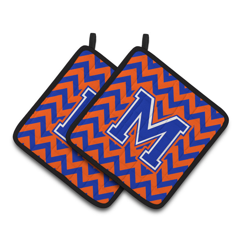 Poignée à chevrons, Orange/bleu, M