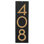Steel Vertical Magnetic Modern Address Plaque (4" Numbers - 3 Characters) - Brick Red/White