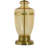 Glass & Steel Table Lamp - Opulence Gold - Off-White Shade