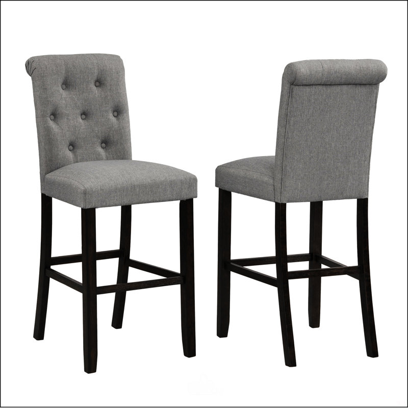 Solid Wood Tufted Asons Barstool