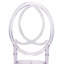 Ensemble de 3 chaises ovales à dossier ovale - Chaises transparentes empilables entièrement assemblées, moule unique, sans vis, pas de bruit grinçant, chaise de salle à manger élégante pour mariage, salle de réception, cuisine, maison