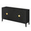 60" W Sideboard Cabinet With Adjustable Shelves And 4 Doors, Buffet Cabinet With Storage For Dinning Room, Kitchen And Living Room, Black