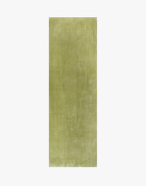 Runner Wool Hand Knotted 60cm X 180cm Area Rug, Green