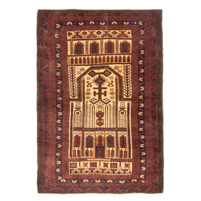 Tapis beige Teimani 2 pi 11 po x 4 pi 3 po