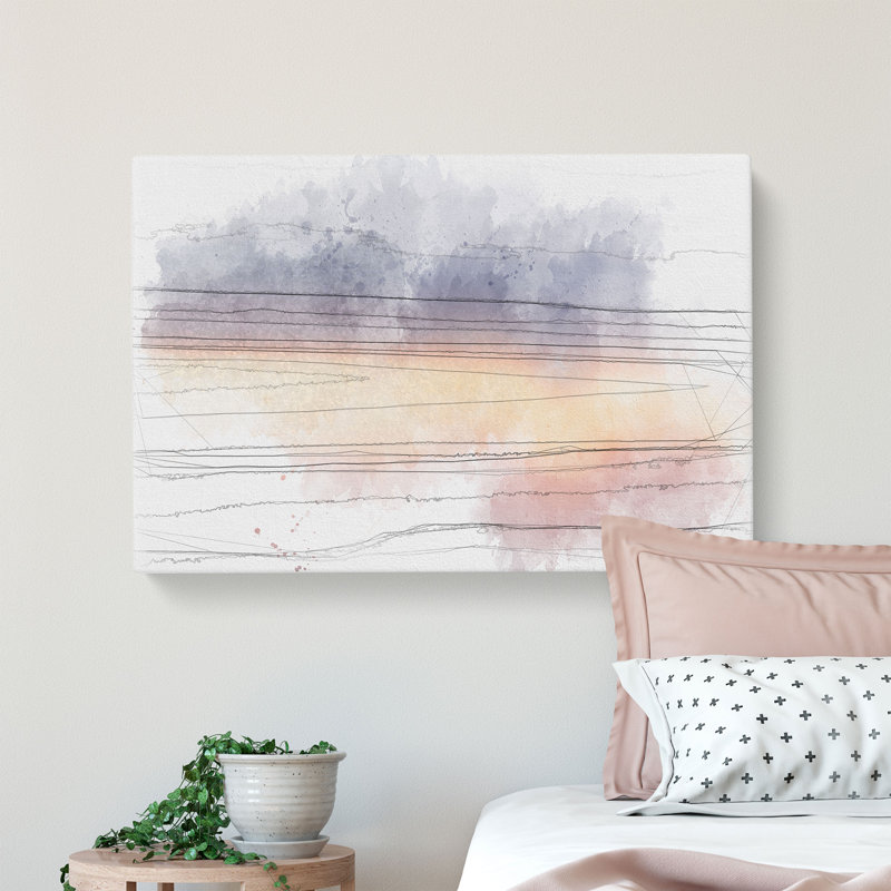 Cloud Stripes - Wrapped Canvas, 60cm H x 91cm W x 3cm D