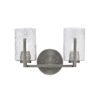 Dayberry 2 Light Bath Bar With 4" Smoke Bubble Glass
