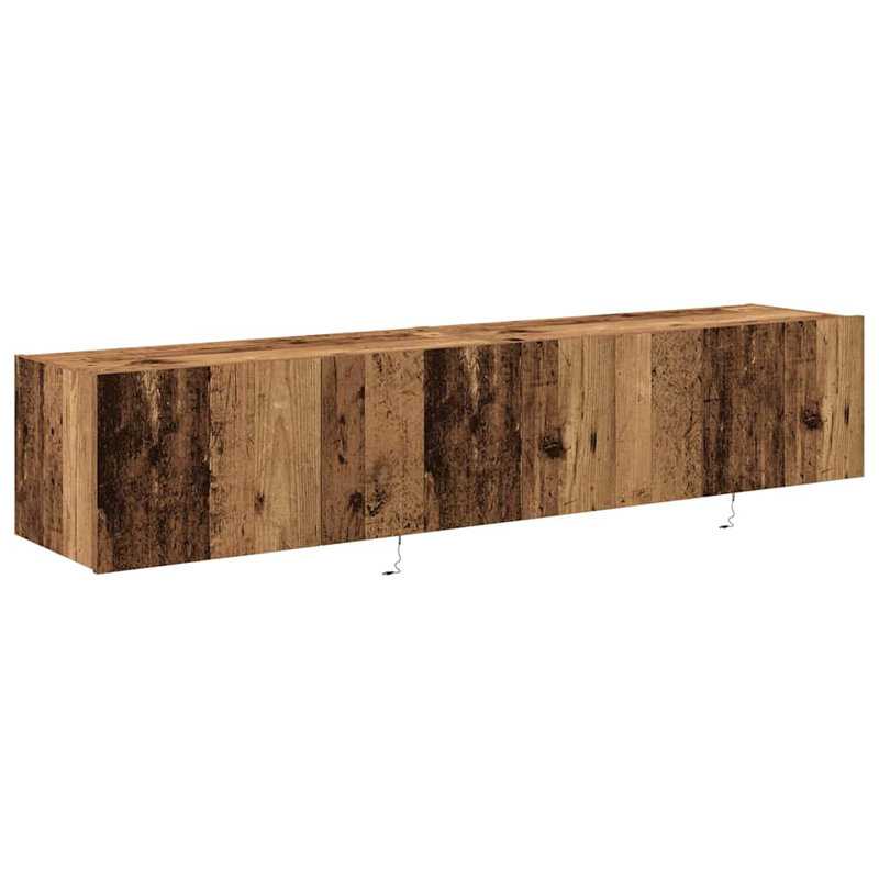 TV Wall Cabinet Engineered Wood, Old Wood, 31cm H x 80cm L x 35cm W