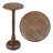 Leopold 24.5" Traditional Solid Mango Wood Round Pedestal Drink Table, Dark Brown Turned Accent Martini Table for Living Room-1258891745