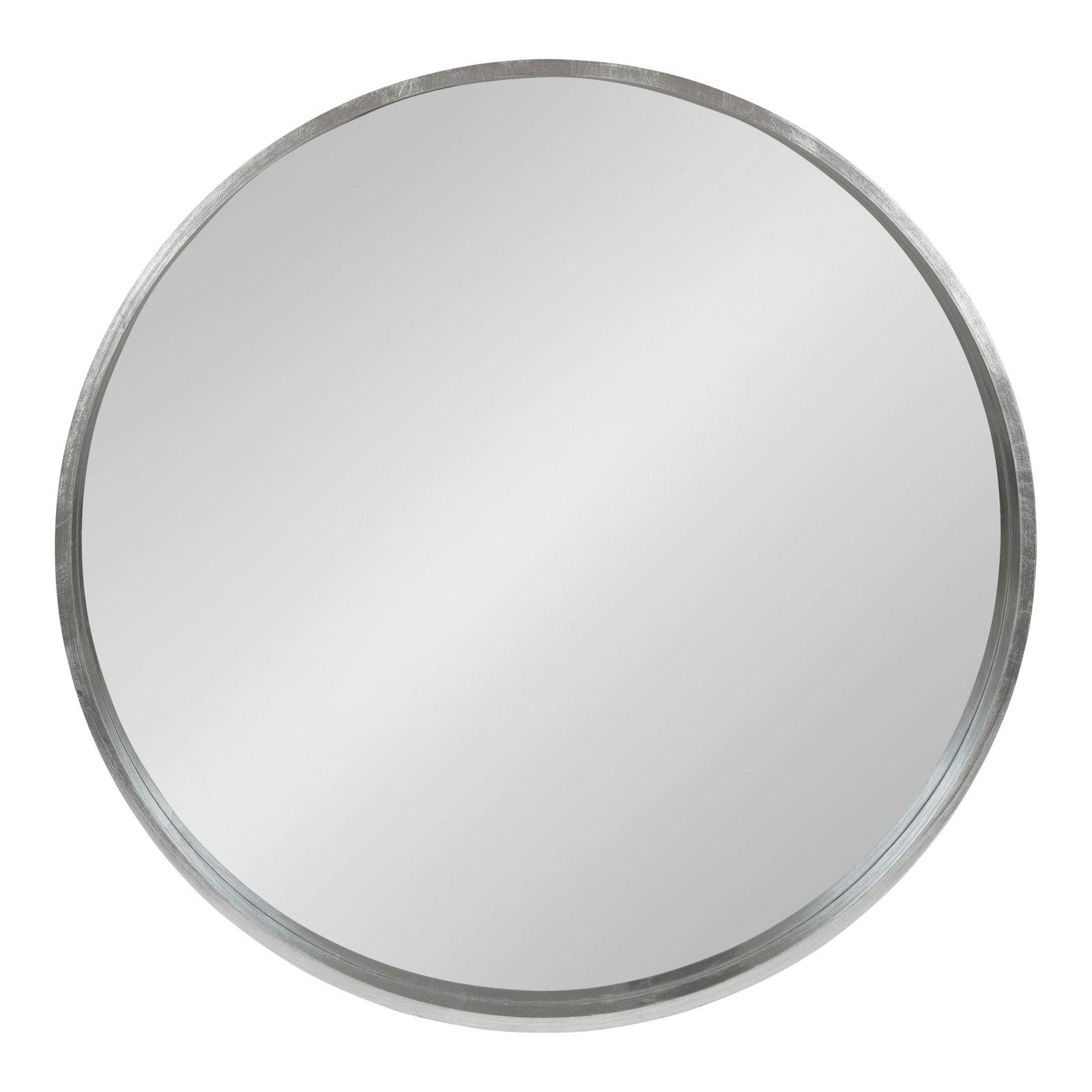 Arranjeet Modern Round Wall Mirror, 21.6" x 21.6", Silver