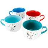 Peanuts 25Oz Soup Bowls W/Lids, 4-Pack