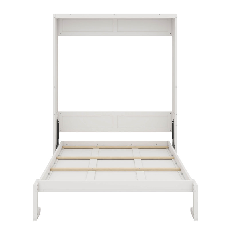 Grand lit escamotable peu encombrant avec armoire latérale multifonctionnelle et tablette de rangement