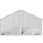 Cadre de lit simple standard en bois massif blanc arqué de style planche arquée pour chambres résidentielles pour adolescents