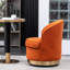 Fauteuil d'appoint en velours orange - Fauteuil pivotant confortable, élégant et confortable-40110315
