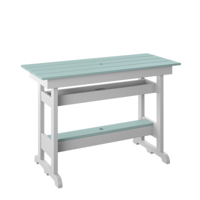  Table de bar. Sauge et blanc