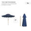 Parasol de terrasse de 9 pi avec bouton poussoir inclinable et manivelle Outsunny-1891468490