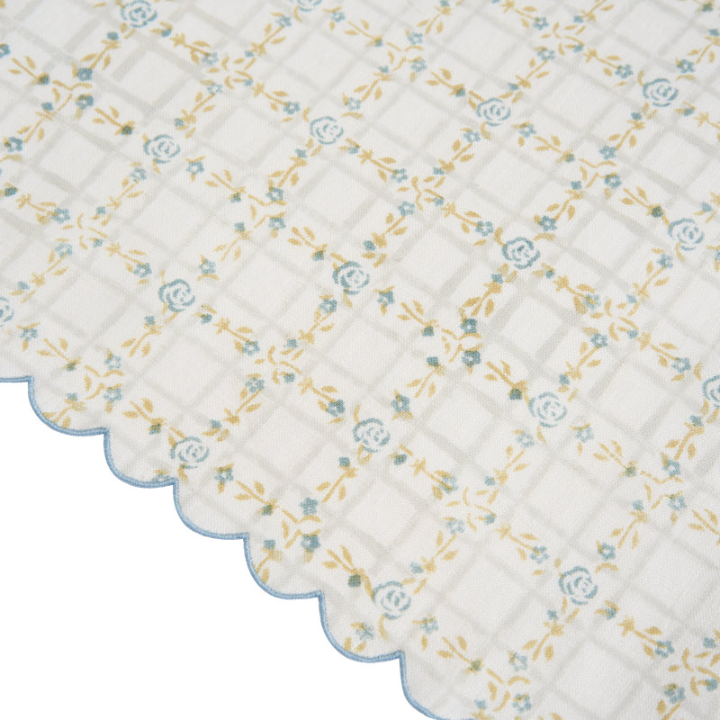 English Rose Table Placemat 14x20 Inch, Blue