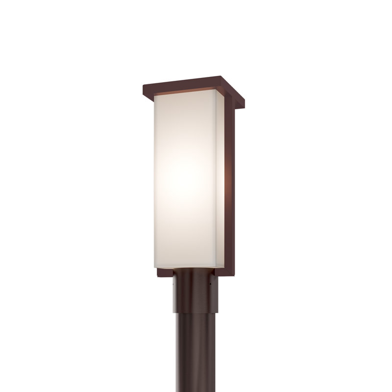 Ledge Dimmable 3500K LED Outdoor Post Light With Color Temperature Adjustability Switch (2700K/3000K/3500K), Bronze