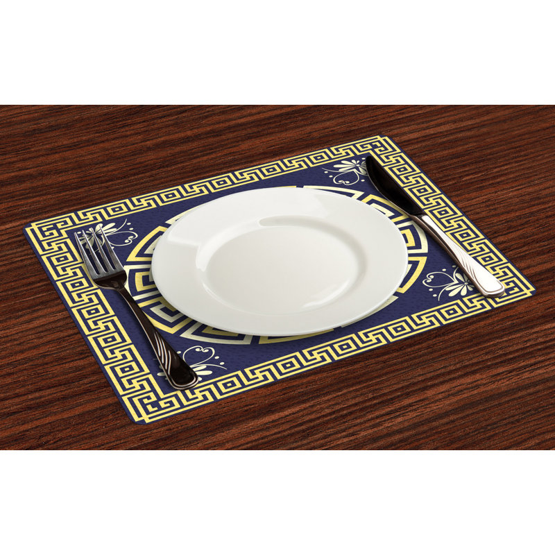 Amiya Greek Key Spring Meander Placemat