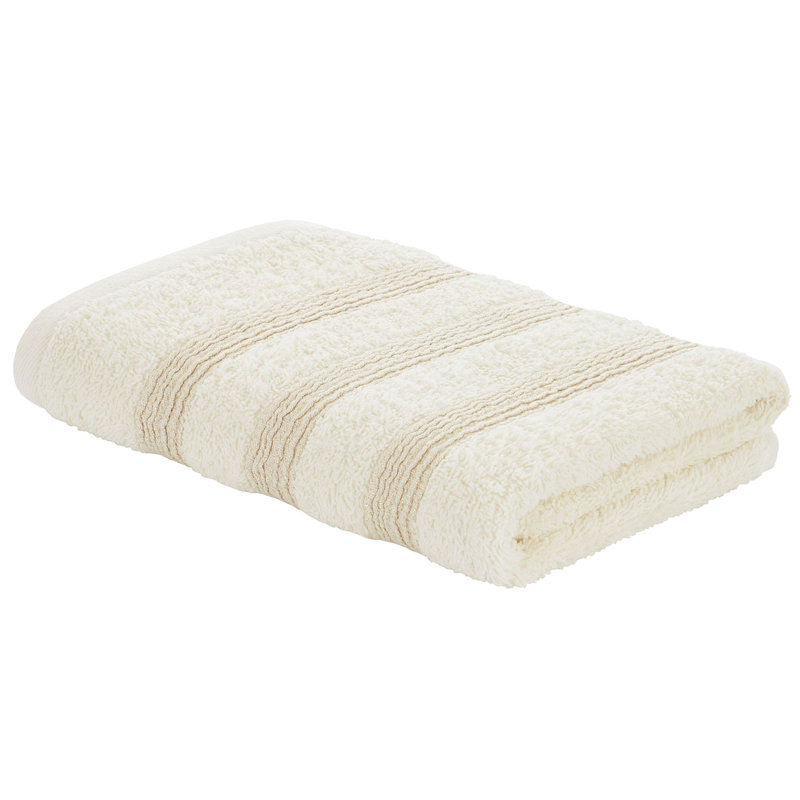 Lurex Bands Bath Towel, Cream/Gold