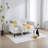 Upholstered Daybed, Twin Size Ivory Boucle Daybed, Ribbed Tufted Backrest, Daybed In Lavish Modern Design, Richly Hued Foam Comfort