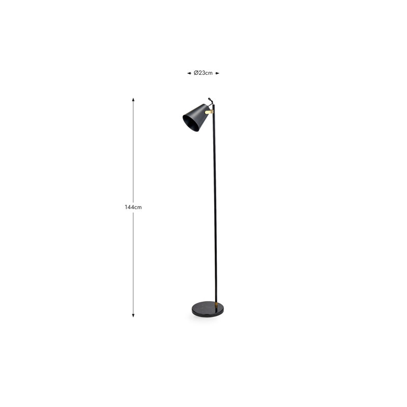 Theia 144cm Brushed Task Floor Lamp