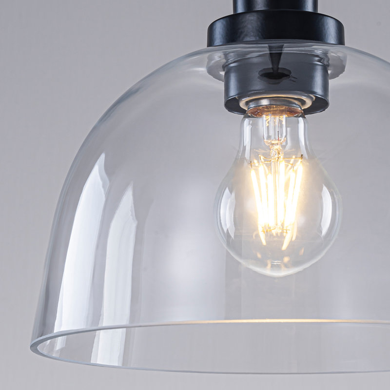 Luminaire suspendu pour îlot de cuisine 1 lumière Modern, Noir mat