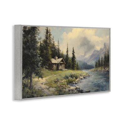 Creek Cabin Riverside Retreat Framed Giclee, design by Franklyn Gregory