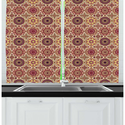 Floral Tailored Kitchen Curtain
