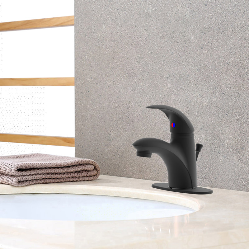 Centerset Single-handle Bathroom Faucet with Drain Assembly