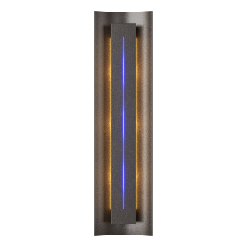 Gallery Dimmable Flush Mount Scone, Blue, Oil Rubbed Bronze, 4.3" W x 24.5" H x 3.3" D