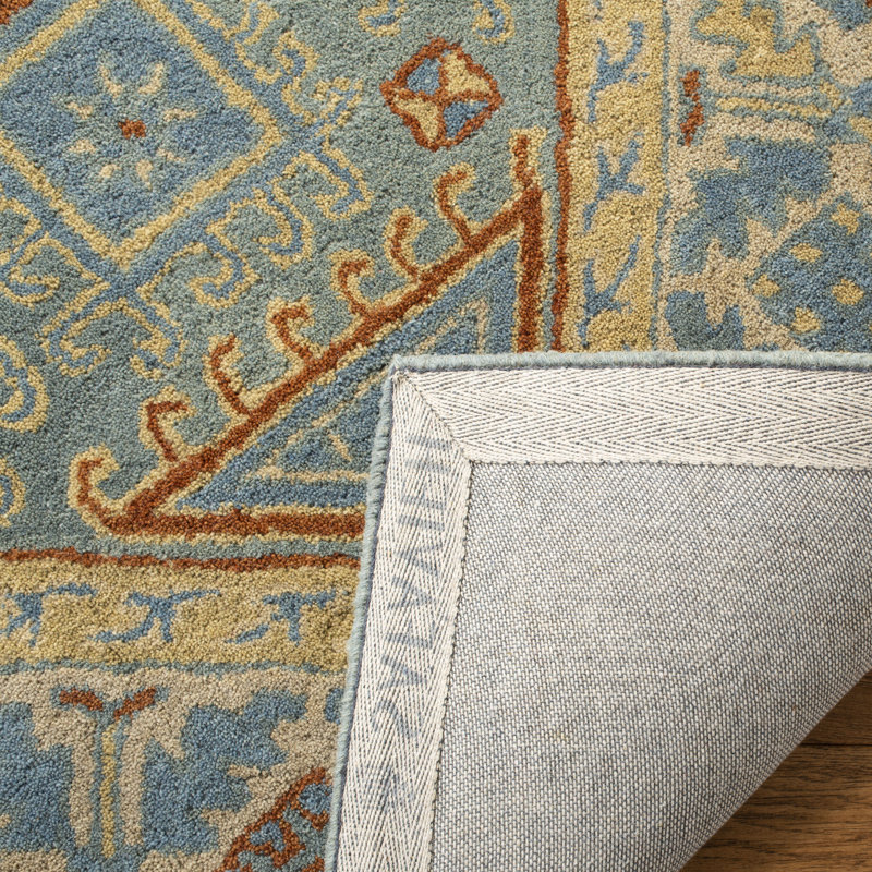 Washam Hand Tufted Wool Southwestern Rug, Rectangle 8' x 10'