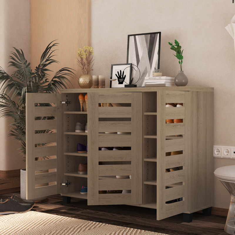 Alcester Lismore Shoe Storage Cabinet Up to 20 Pairs, Oslo Oak