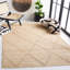 Tapis en jute tissé à la main de couleur naturelle Konpointino-1874772231