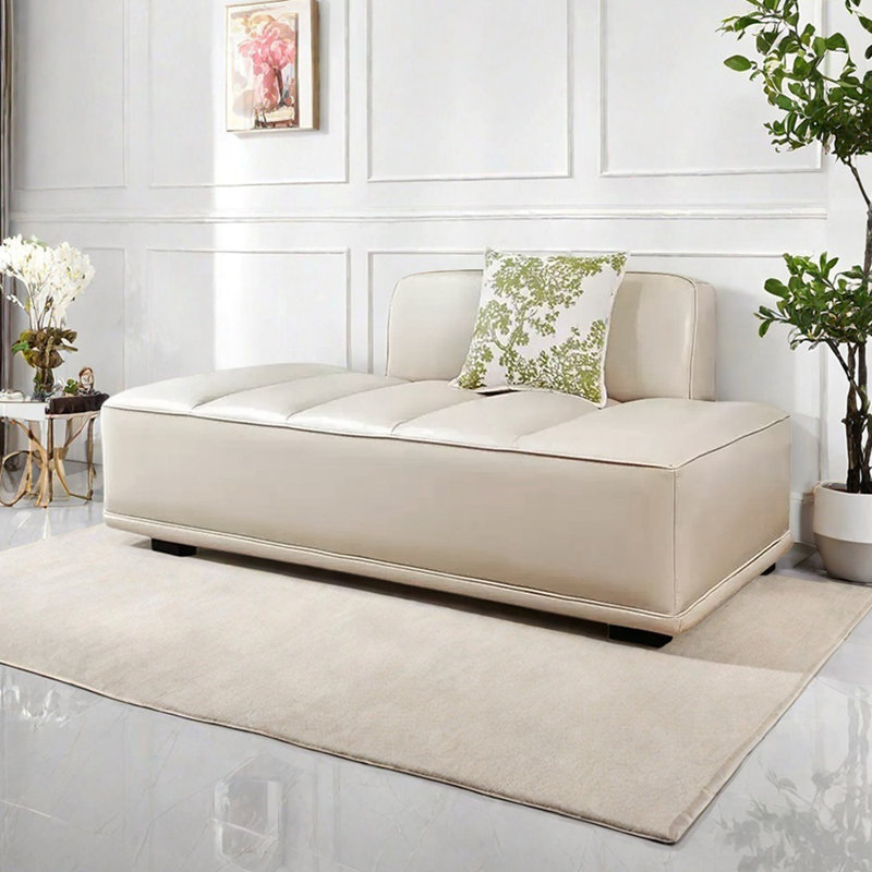 Chaise longue spacieuse pour l'intérieur en similicuir, Orienté à droite